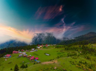 Badara Plateau in Rize, Turkey. This plateau located in Camlihemsin district of Rize province. Kackar Mountains region.