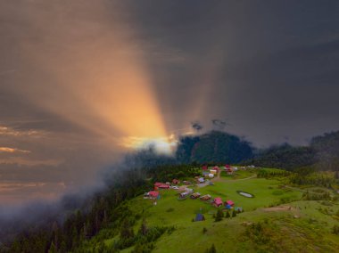 Badara Plateau in Rize, Turkey. This plateau located in Camlihemsin district of Rize province. Kackar Mountains region.