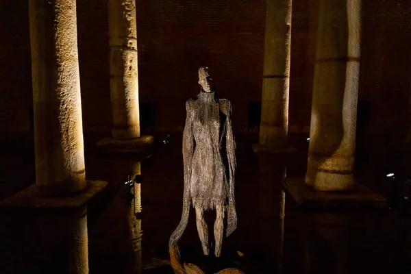 Arte Interior Cisterna Basílica Estambul —  Fotos de Stock