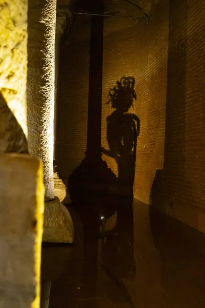 Базиліка Cistern Підземний Водосховище Збудований Імператором Юстиніаном Столітті Стамбул Туреччина — стокове фото