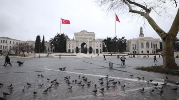 Universidade Istambul Universidade Estadual Localizada Distrito Fatih 1933 Começou Sua — Vídeo de Stock