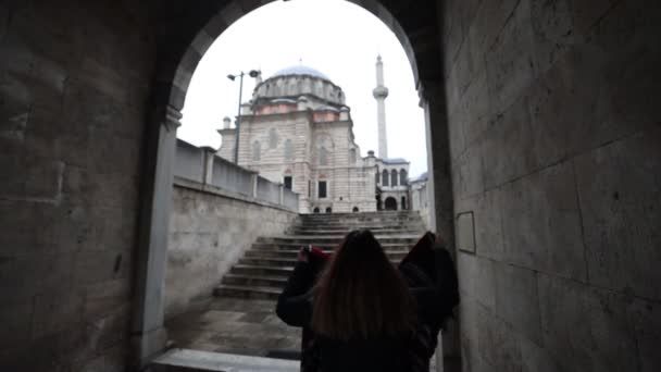 Istanbul Trkiye Bayezid Mesquita Câmera Lenta — Vídeo de Stock