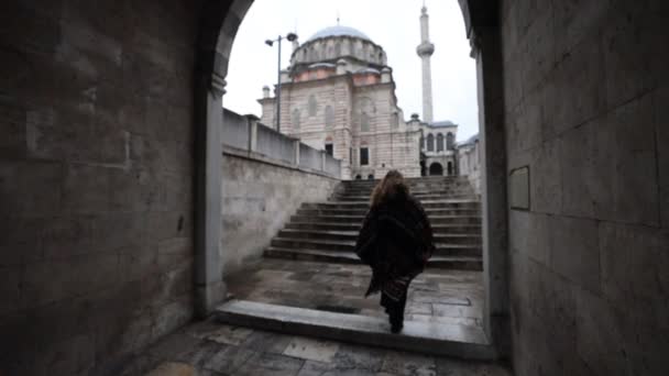 伊斯兰国 Trkiye Bayezid清真寺和慢动作 — 图库视频影像
