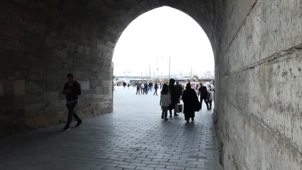 Istanbuls Bekannteste Historische Symbole Und Besuchergruppen — Stockvideo
