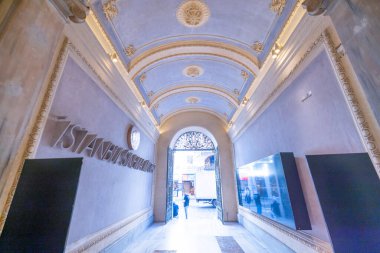 Atlas Pasaji, Istiklal Caddesi 'nde. Beyoğlu 'nun ünlü binaları. İstanbul Türkiye