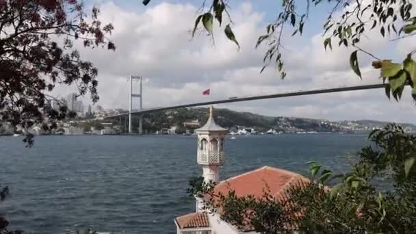Kuzguncuk Estambul Turquía Histórica Mezquita Uryanizade Ahmet Esat Efendi Estambul — Vídeo de stock