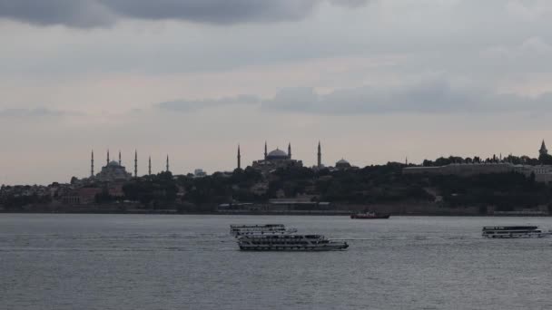 Lugares Mais Populares Para Visitar Istambul — Vídeo de Stock