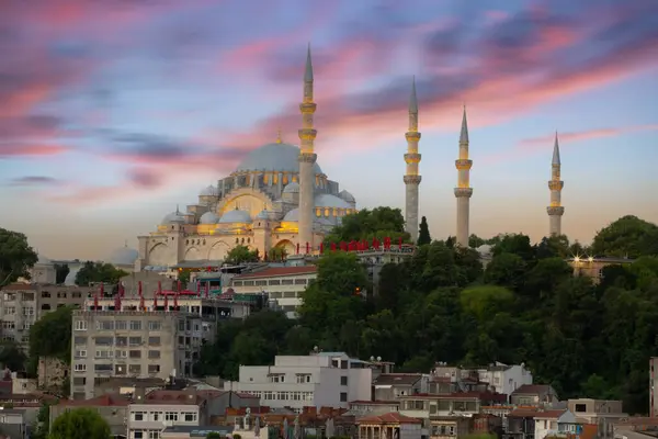 Altın Boynuz Köprüsü ve Süleyman Camii aynı çerçevededir..