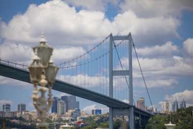 İstanbul 'daki Beylerbeyi Sarayı bahçe manzarası