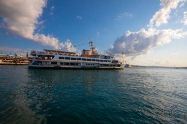 İstanbul şehir manzarası Galata Köprüsü 'nden