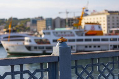 İstanbul şehir manzarası Galata Köprüsü 'nden