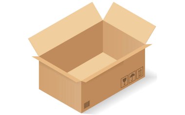 Beyaz arkaplanda çeşitli kutular