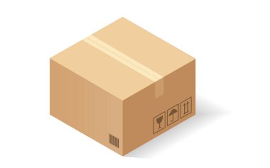 Beyaz arkaplanda çeşitli kutular