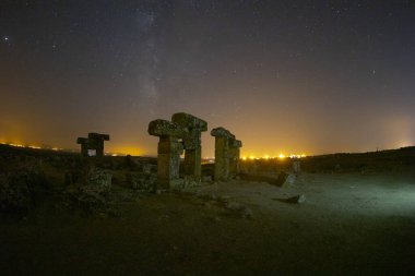 Blaundus Antik Kentinde gece astronomi yıldızı ve samanyolu fotoğrafları