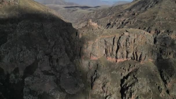 Ardahan Daki Şeytan Kalesi Nin Havadan Görünüşü — Stok video