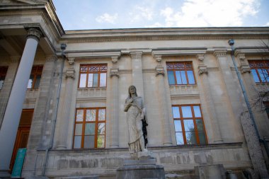  İstanbul Arkeoloji Müzesi 'ndeki lahit. Yüksek kalite fotoğraf