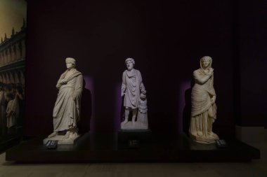  İstanbul Arkeoloji Müzesi 'ndeki lahit. Yüksek kalite fotoğraf