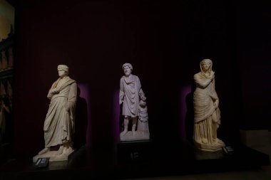  İstanbul Arkeoloji Müzesi 'ndeki lahit. Yüksek kalite fotoğraf