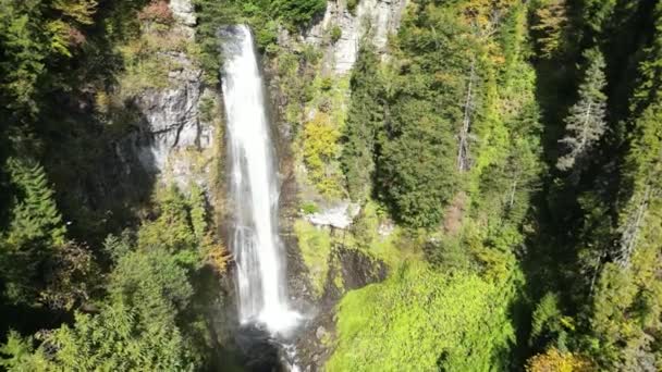 Maral Wasserfall Der Herbstsaison Drohnenvideo Macahel Borcka Artvin Türkei — Stockvideo