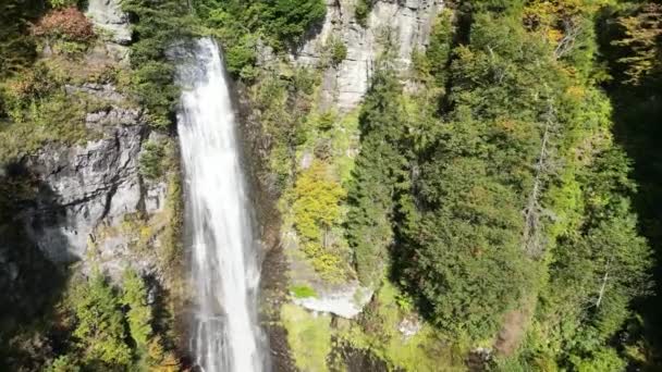 Maral Wasserfall Der Herbstsaison Drohnenvideo Macahel Borcka Artvin Türkei — Stockvideo