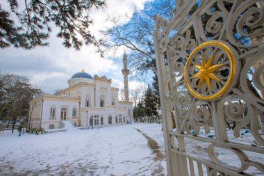  Sultan Abdulhamid tarafından 1885 yılında Beşiktaş 'ta inşa edilen Yıldız Hamidiye Camii (Türk Yıldız Hamidiye Camisi, Beşiktaş, İstanbul))