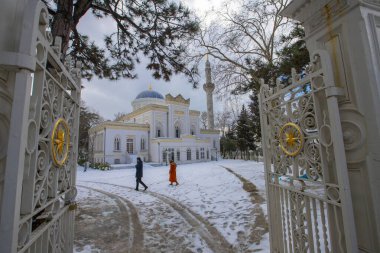  Sultan Abdulhamid tarafından 1885 yılında Beşiktaş 'ta inşa edilen Yıldız Hamidiye Camii (Türk Yıldız Hamidiye Camisi, Beşiktaş, İstanbul))