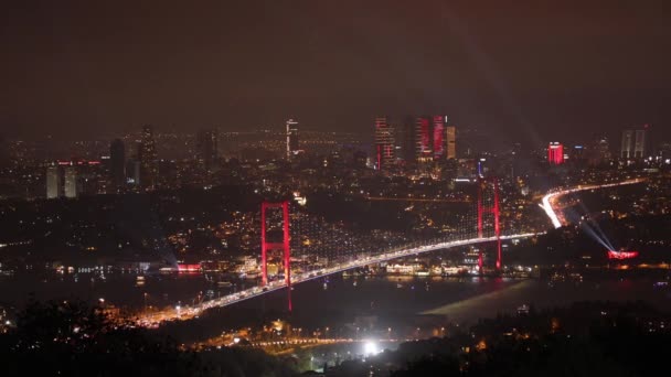 100Th Anniversary Celebrations Republic Trkiye Synchronized Drone Lights Show Drone — Stock Video