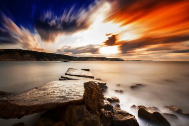 Agva 'daki Kilimli Sahili manzarası. Agva, İstanbul ilinin Sile ilçesine bağlı bir beldedir..