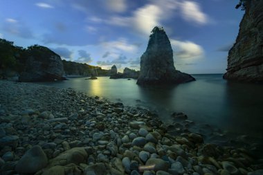 Agva 'daki Kilimli Sahili manzarası. Agva, İstanbul ilinin Sile ilçesine bağlı bir beldedir..
