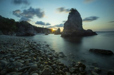 Agva 'daki Kilimli Sahili manzarası. Agva, İstanbul ilinin Sile ilçesine bağlı bir beldedir..