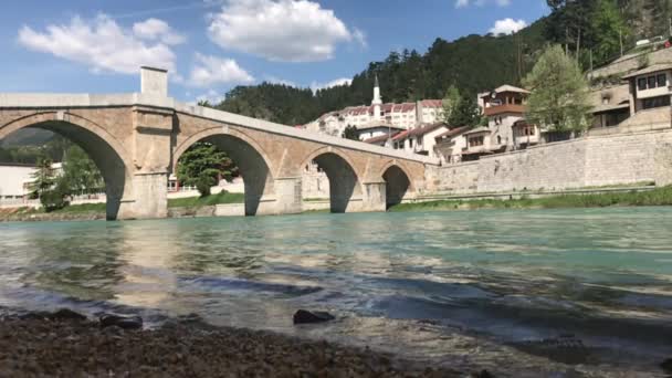 Παλιά Γέφυρα Στο Κόνιτς Βοσνία Και Ερζεγοβίνη — Αρχείο Βίντεο