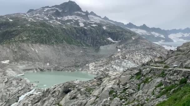 Віадук Альпи Поїзди Швейцарії Одними Країн Найкрасивішою Природою — стокове відео