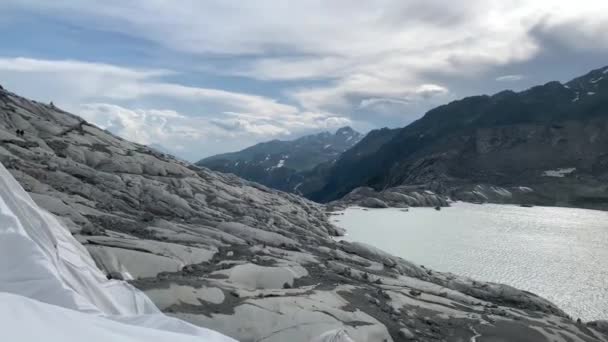 Viaducten Alpen Treinen Zwitserland Behoren Tot Landen Met Mooiste Natuur — Stockvideo