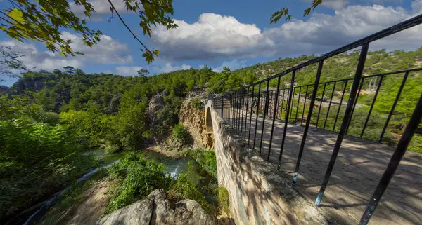 Turkey's waterfalls and rivers. Historic stone bridge and waterfall. Clandras bridge and Clandras waterfall. Usak , Turkey