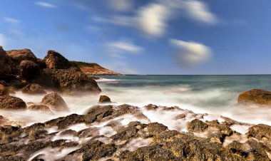 Fotoğraflar Kocaeli 'nin kıyı bölgelerinde uzun pozlama tekniğiyle çekildi.