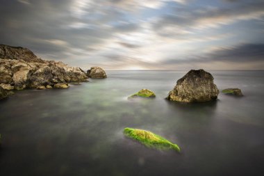 Fotoğraflar Kocaeli 'nin kıyı bölgelerinde uzun pozlama tekniğiyle çekildi.