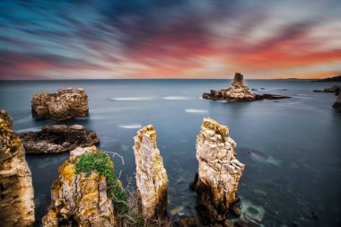 Fotoğraflar Kocaeli 'nin kıyı bölgelerinde uzun pozlama tekniğiyle çekildi.