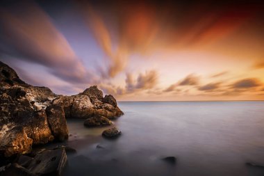Fotoğraflar Kocaeli 'nin kıyı bölgelerinde uzun pozlama tekniğiyle çekildi.