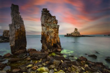 Fotoğraflar Kocaeli 'nin kıyı bölgelerinde uzun pozlama tekniğiyle çekildi.