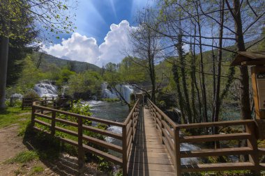 Martin Brod 'un Şelaleleri Una Ulusal Parkı, Bosna-Hersek' te