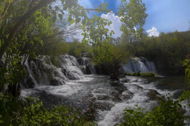 Martin Brod 'un Şelaleleri Una Ulusal Parkı, Bosna-Hersek' te