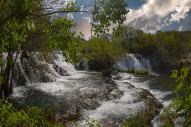 Martin Brod 'un Şelaleleri Una Ulusal Parkı, Bosna-Hersek' te