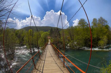 Martin Brod 'un Şelaleleri Una Ulusal Parkı, Bosna-Hersek' te