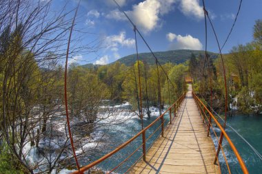 Martin Brod 'un Şelaleleri Una Ulusal Parkı, Bosna-Hersek' te
