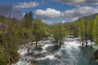 Martin Brod 'un Şelaleleri Una Ulusal Parkı, Bosna-Hersek' te