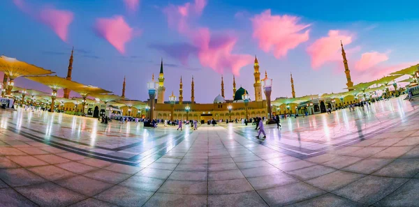 Prophet Mosque Masjid Nabawi Second Mecca Most Holy Place Muslims — Stock Photo, Image