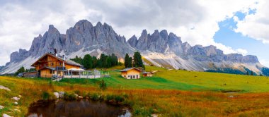 Geisleralm Rifugio Odle Dolomites Italy clipart