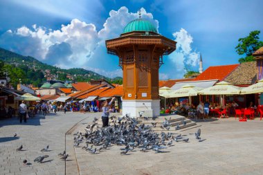  Bascarsija is Sarajevo's old bazaar and the historical center of the city, built in the 15th century when Isa Beg Ishakovic founded the city. clipart