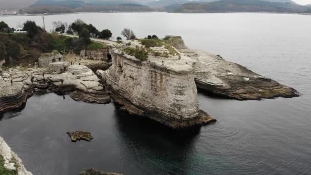 Kocaeli Τουρκία Απόκρημνοι Βράχοι Του Kerpe — Αρχείο Βίντεο