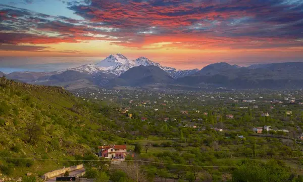 stock image Erciyes mountain, 3916 meters high, located in Kayseri, Turkey